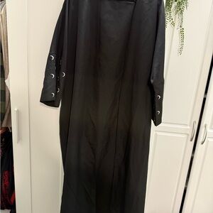 Elegant Black Women's Open Abaya/Kimono